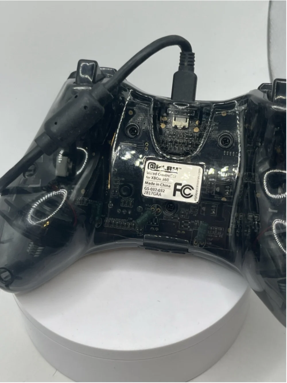 Play Gaming Wired Controller For XBOX 360 SMOKE CLEAR BLACK W/WIRE SEE ALL